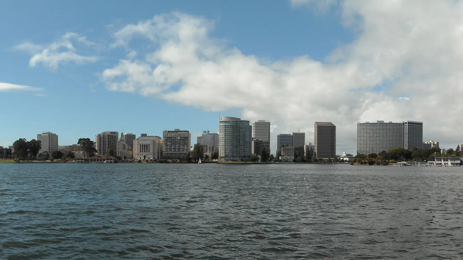 Oakland skyline across Lake Merritt